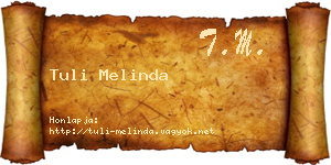 Tuli Melinda névjegykártya